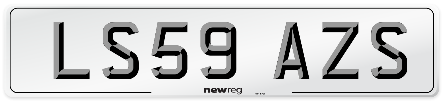 LS59 AZS Number Plate from New Reg